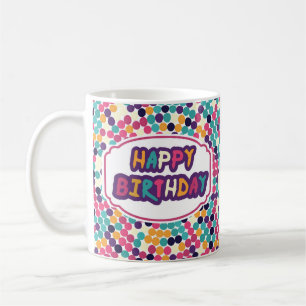 Grattis på födelsedagen med Anpassningsbar Text Re Kaffemugg