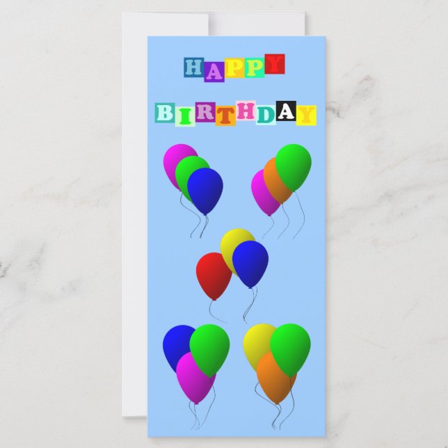 Grattis på födelsedagen med ballonger av Shirley T (Framsida)