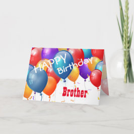 Grattis på födelsedagen med Ballonger BROTHER Kort