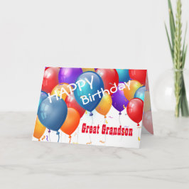 Grattis på födelsedagen med Balloons UNDERBAR GRAN Kort