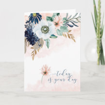 Grattis på födelsedagen med Blommigten Vattenfärg