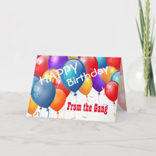 Grattis på födelsedagen med Bubblor FRÅN GANG Kort