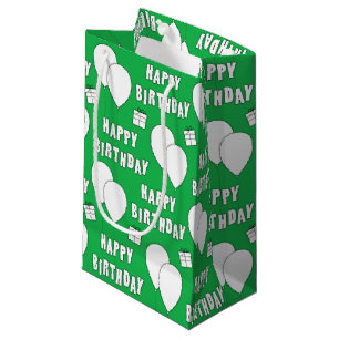Grattis på födelsedagen med bubblor, Grönt, bak