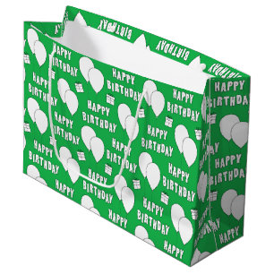 Grattis på födelsedagen med bubblor, Grönt, bak