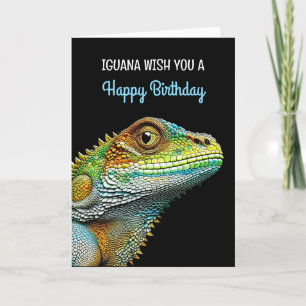 Grattis på födelsedagen med dig Iguana Kort