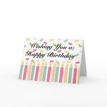 Grattis på födelsedagen med färgstarka ljus och ko