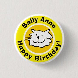 Grattis på födelsedagen med Namn. Födelsedagsknapp Knapp