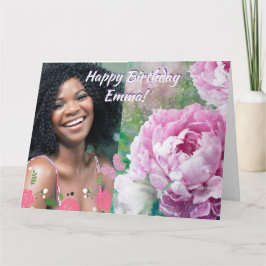 Grattis på födelsedagen med personlig namn och fot kort