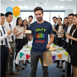 Grattis på födelsedagen med Personlig Namn T Shirt