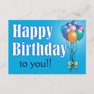 Grattis på födelsedagen med platta ballonger kort