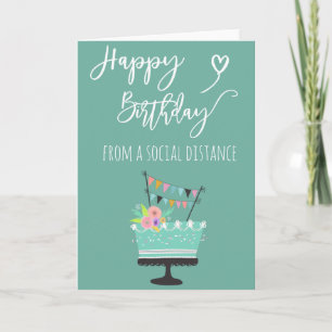 Grattis på födelsedagen med social distans Covid-1 Kort