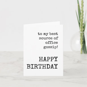 Grattis på födelsedagen, medarbetare, Office Gossi Kort