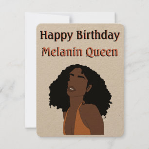 "Grattis på födelsedagen Melanin Queen"-kort