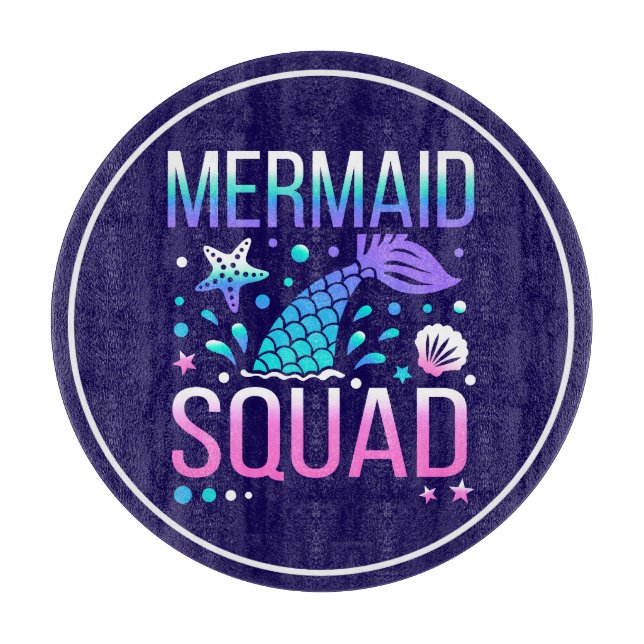 Grattis på födelsedagen Mermaid Squad Havsfest Des (Framsidan)