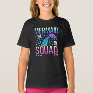 Grattis på födelsedagen Mermaid Squad Havsfest Des T Shirt