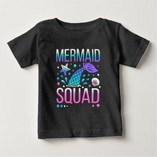 Grattis på födelsedagen Mermaid Squad Ocean Party T Shirt