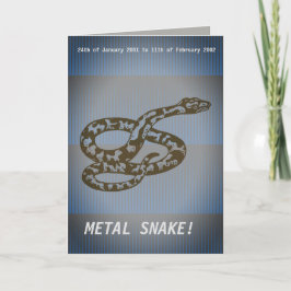 Grattis på födelsedagen Metall Snake Kort