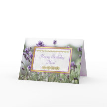Grattis på födelsedagen Mimi Lavender Fält Card
