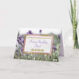 Grattis på födelsedagen Mimi Lavender Fält Card Kort