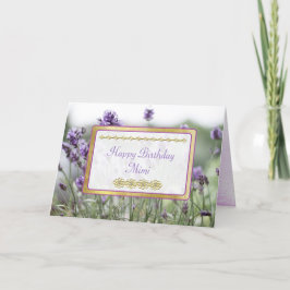 Grattis på födelsedagen Mimi Lavender Fält Card Kort