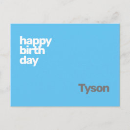 grattis på födelsedagen minimal enkel modern vykort