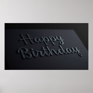 Grattis på födelsedagen Minimal firande design Poster