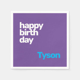 Grattis på födelsedagen minimala, moderna party pappersservett