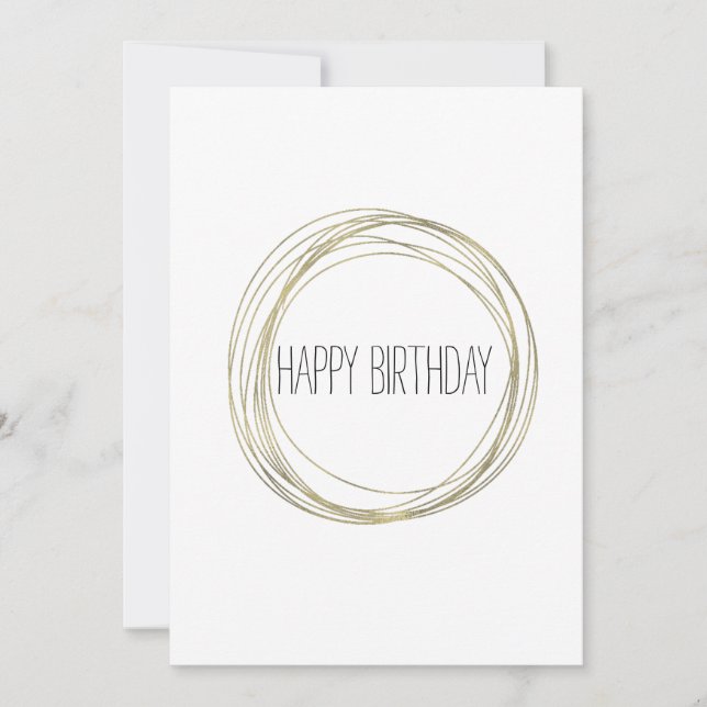 Grattis på födelsedagen minimalistisk svart och vi kort (Framsida)