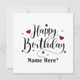 Grattis på födelsedagen-minimalistisk typografi, k