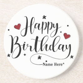 Grattis på födelsedagen-minimalistisk typografi, k underlägg