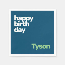 grattis på födelsedagen: Minsta anpassningsbar, mo Pappersservett