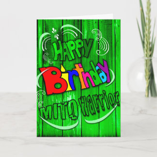 Grattis på födelsedagen Mito Warrior Kort