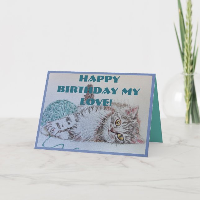 Grattis på födelsedagen Mitt Kärlek-kort för Cute  Kort (Framsida)