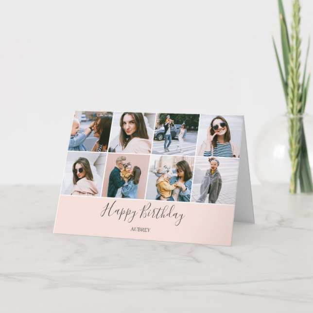 Grattis på födelsedagen Modern foto Kort (Framsida)