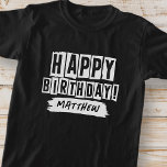 Grattis på födelsedagen Modern Playful Roligt Simp T Shirt<br><div class="desc">Den här enkla och moderna designen består av söt sans serif-typografi.</div>
