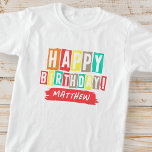 Grattis på födelsedagen Modern Playful Roligt Simp T Shirt<br><div class="desc">Den här enkla och moderna designen består av söt sans serif-typografi.</div>