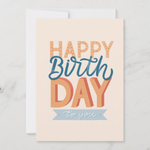 Grattis på födelsedagen. Modern typografi och brev