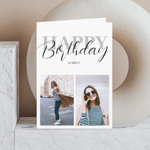 Grattis på födelsedagen moderna, minimalistiskt fo kort