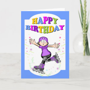 Grattis på födelsedagen modig skater kort