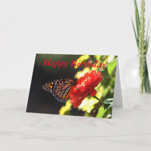 Grattis på födelsedagen Monarch Butterfly på Red Z Kort