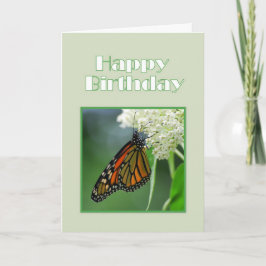 Grattis på födelsedagen Monarch Butterfly på Swamp Kort