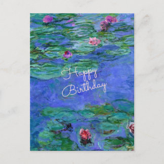Grattis på födelsedagen: Monets Vatten Lilies berö Vykort