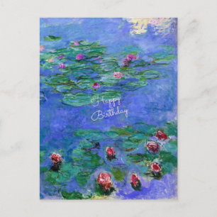 Grattis på födelsedagen: Monets Vatten Lilies Vykort