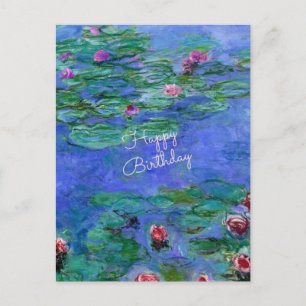 Grattis på födelsedagen: Monets Vatten Lilies Vykort