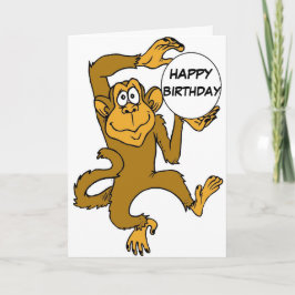 GRATTIS PÅ FÖDELSEDAGEN MONKEY-KORT KORT