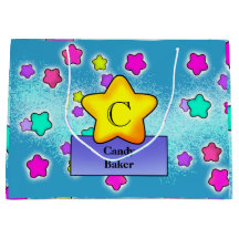 Grattis på födelsedagen Monogram med Söt Pastel St