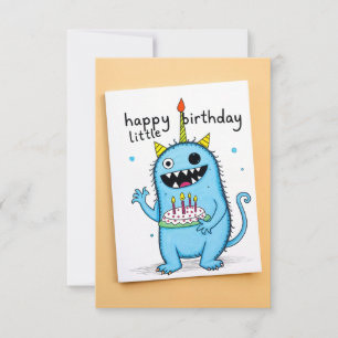 Grattis på födelsedagen monsterkort