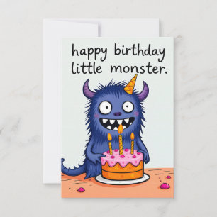 Grattis på födelsedagen monsterkort