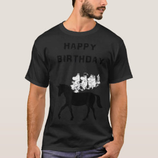grattis på födelsedagen Moomin Unicorn roligt T Shirt