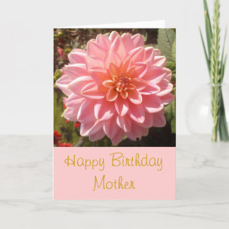 Grattis på födelsedagen Mor Rosa Dahlia Personaliz Kort